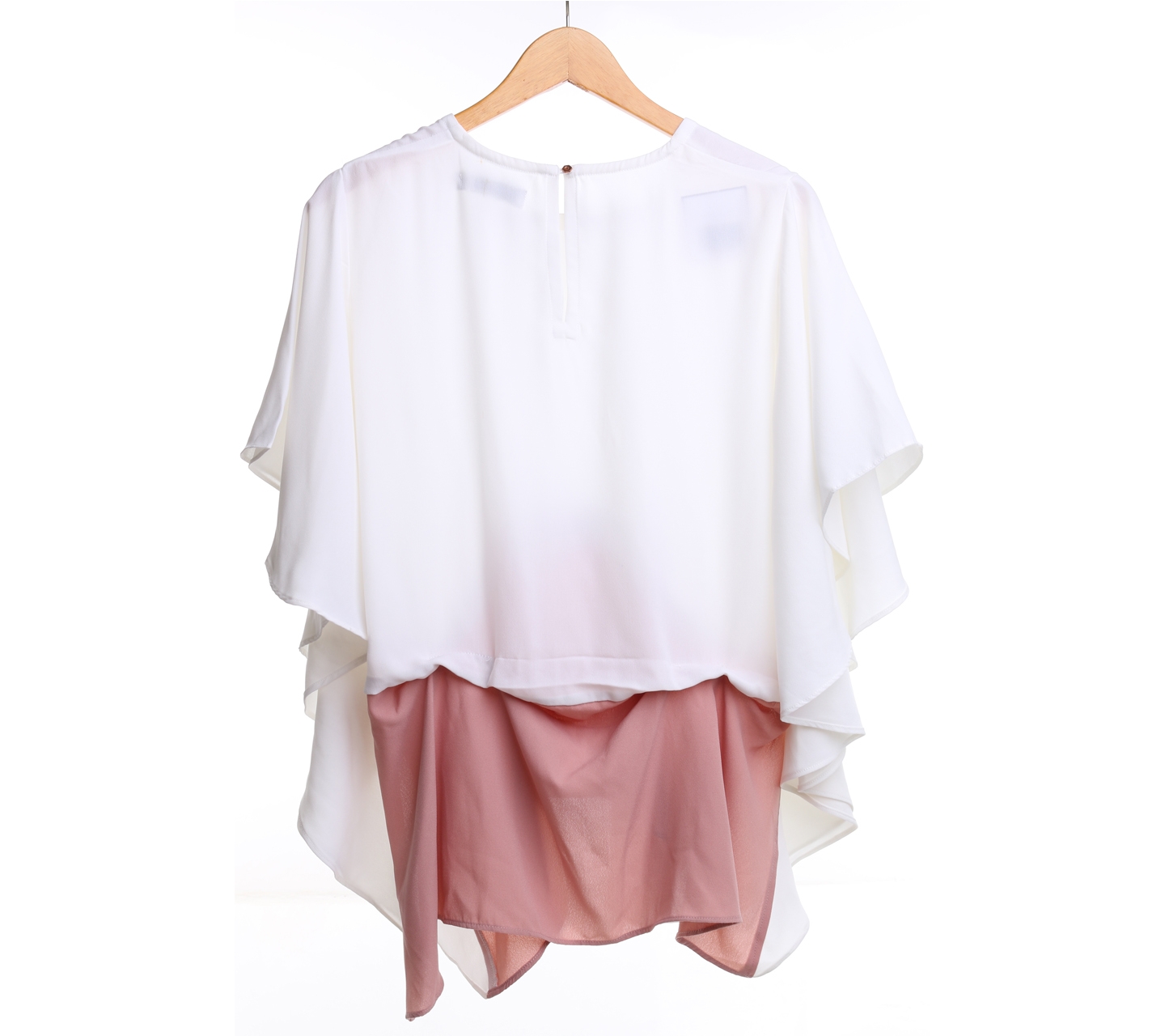 Cotton Ink White And Pink Coral Blouse