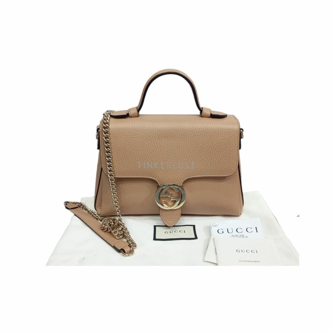 Gucci Dollar Top Handle Interlocking GG Brown Satchel