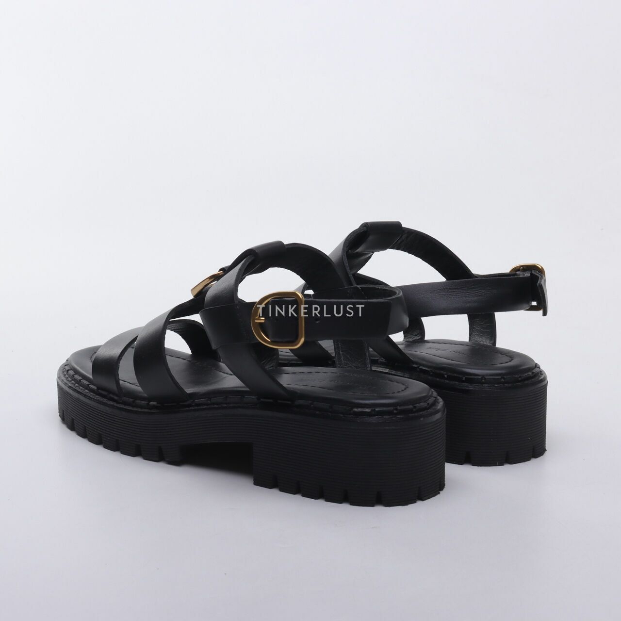 Massimo Dutti Black Sandals