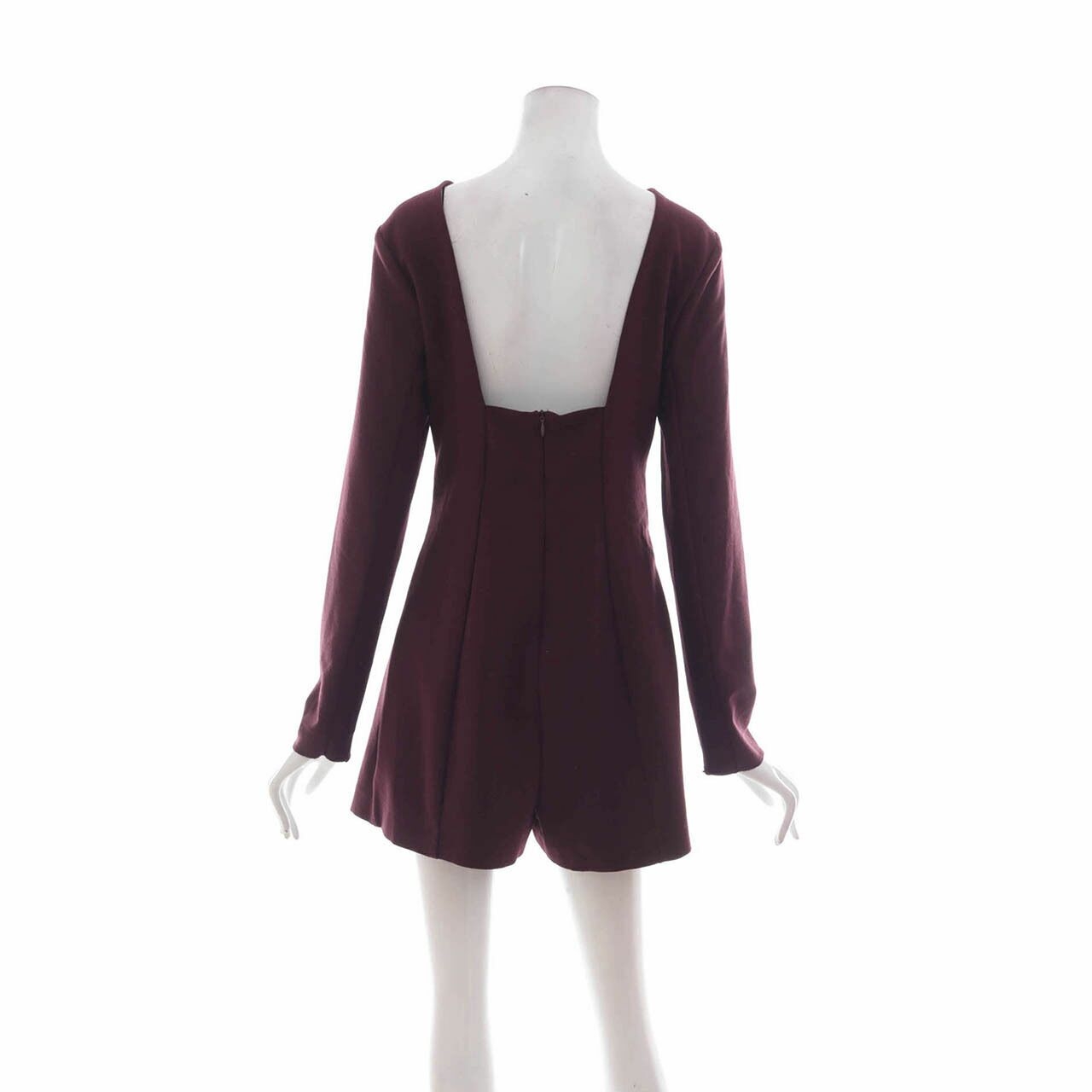 Zara Burgundy Low Back Mini Dress