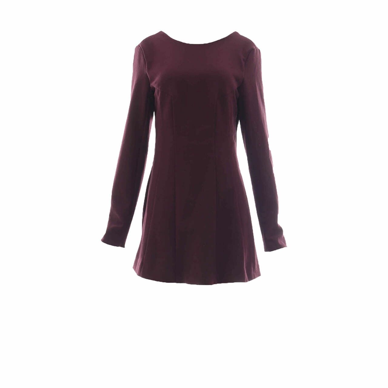 Zara Burgundy Low Back Mini Dress