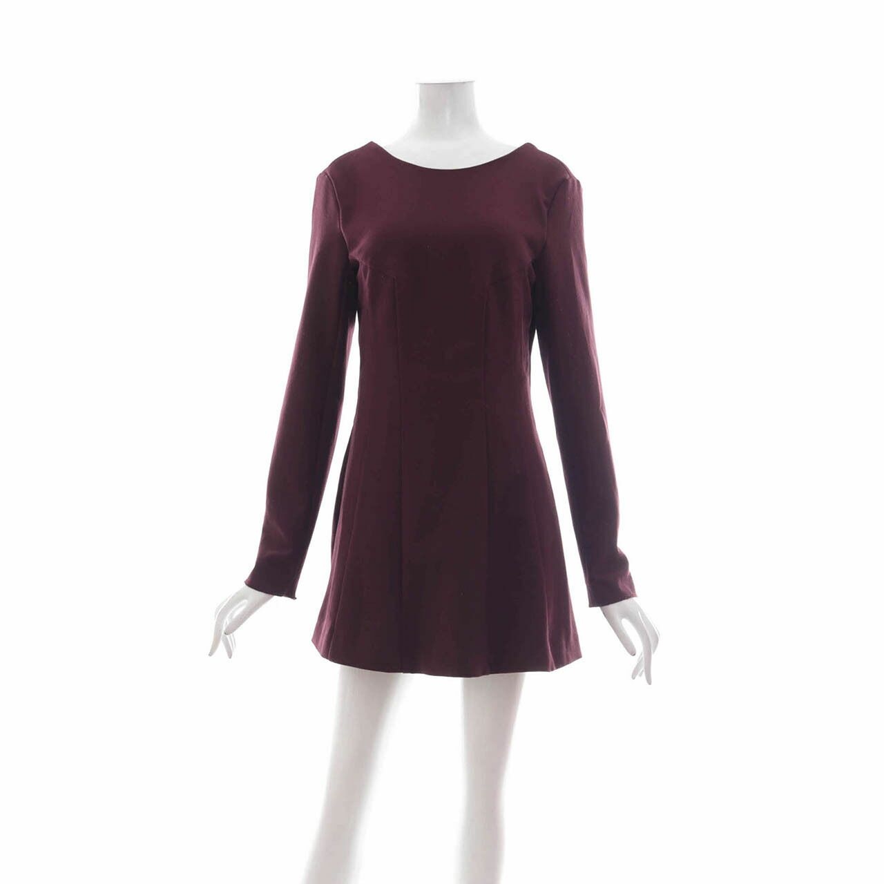 Zara Burgundy Low Back Mini Dress