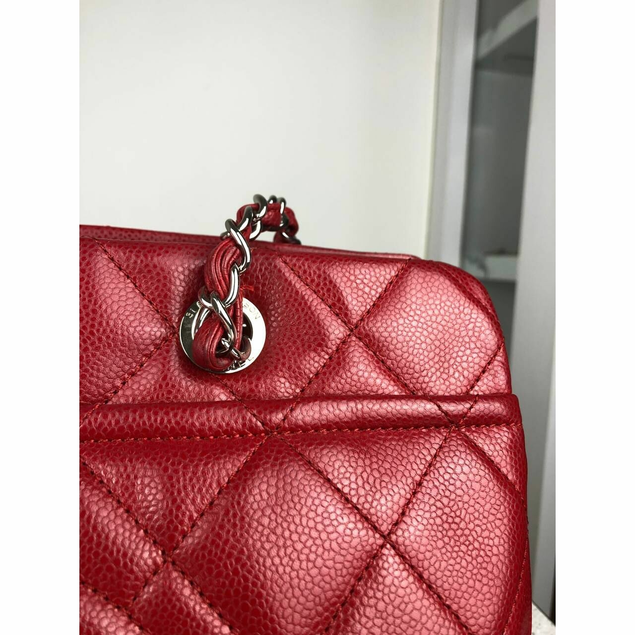 Chanel Tote bag Red Caviar SHW #17