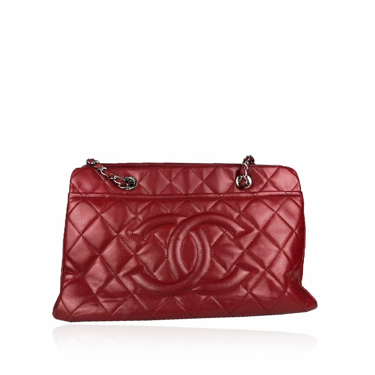 Chanel Tote bag Red Caviar SHW #17