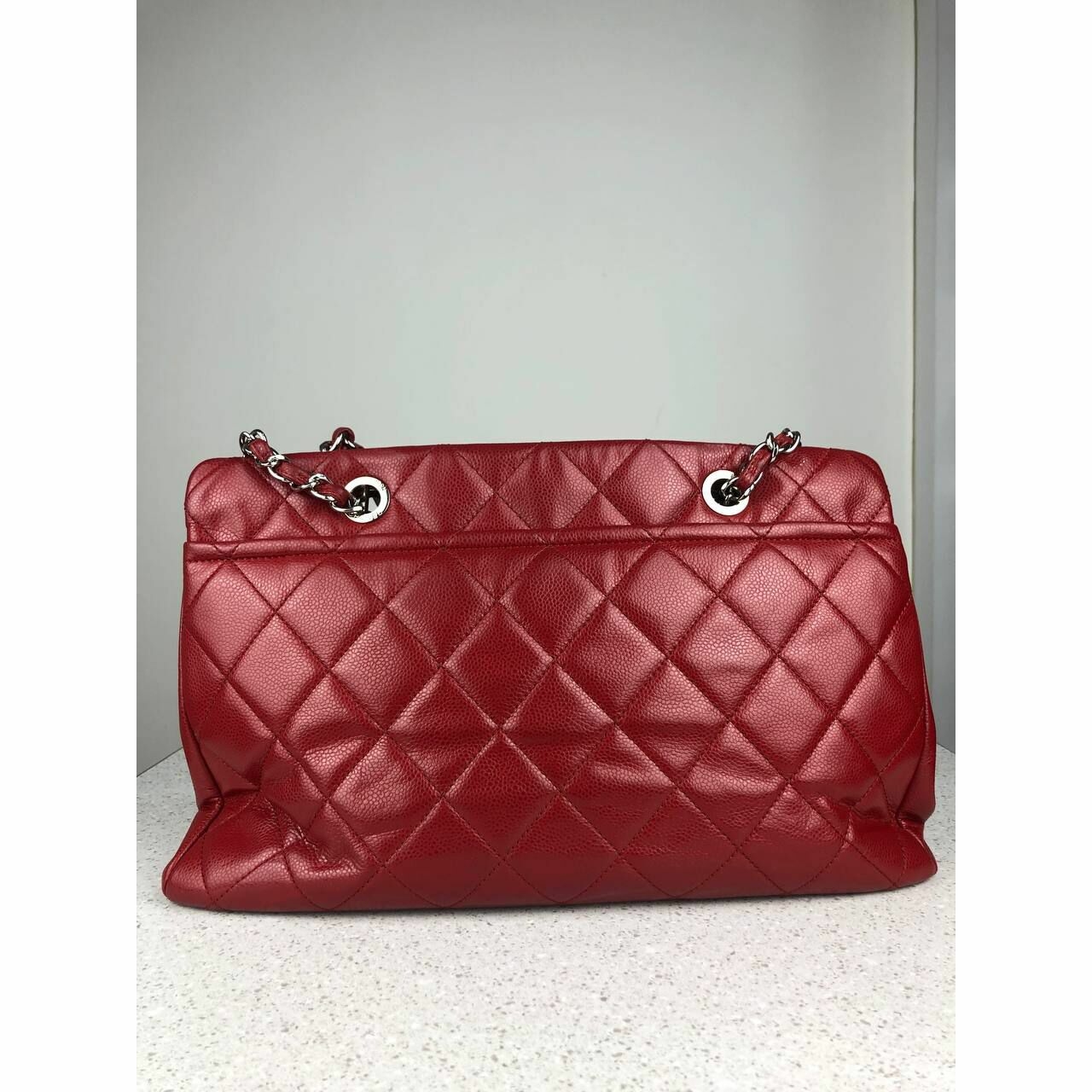 Chanel Tote bag Red Caviar SHW #17