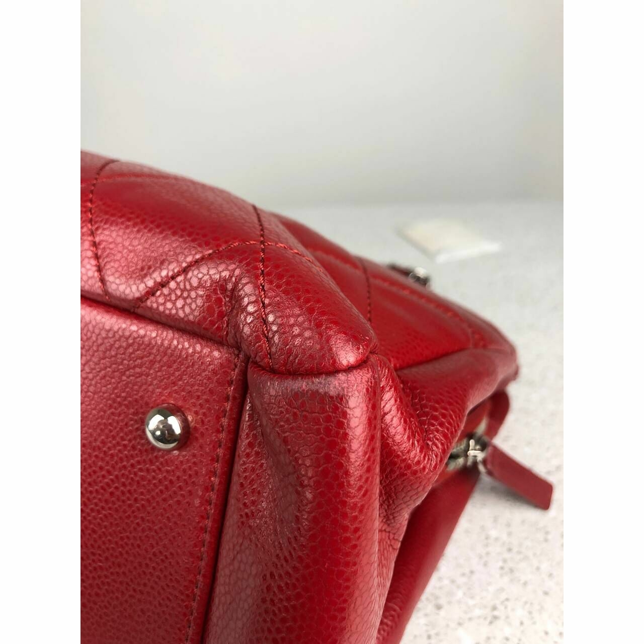 Chanel Tote bag Red Caviar SHW #17