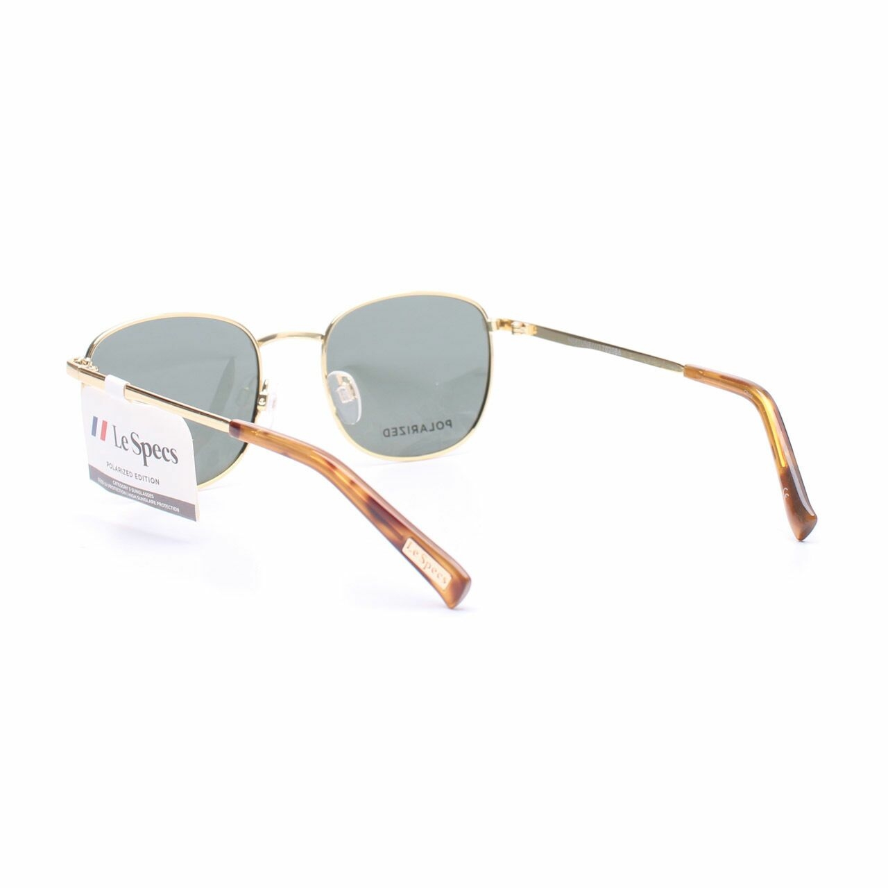 Le Specs Neptune Polarized Square Bright Gold Sunglasses