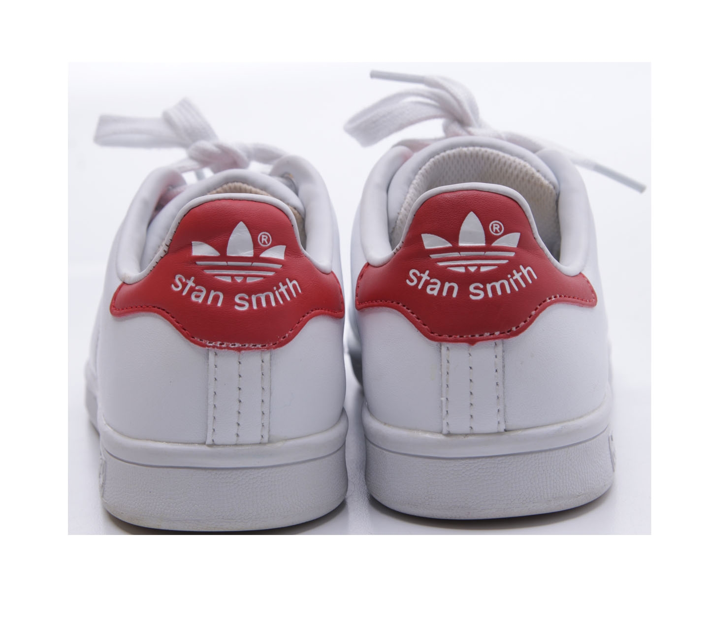 Adidas White & Red Stan Smit Sneakers