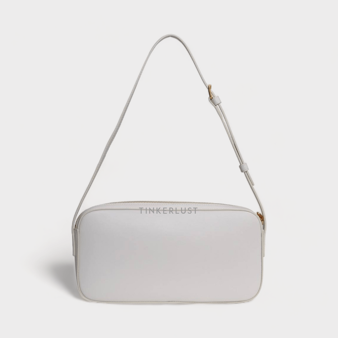 Celine Cuir Triomphe in White Smooth Calfskin Camera Shoulder Bag