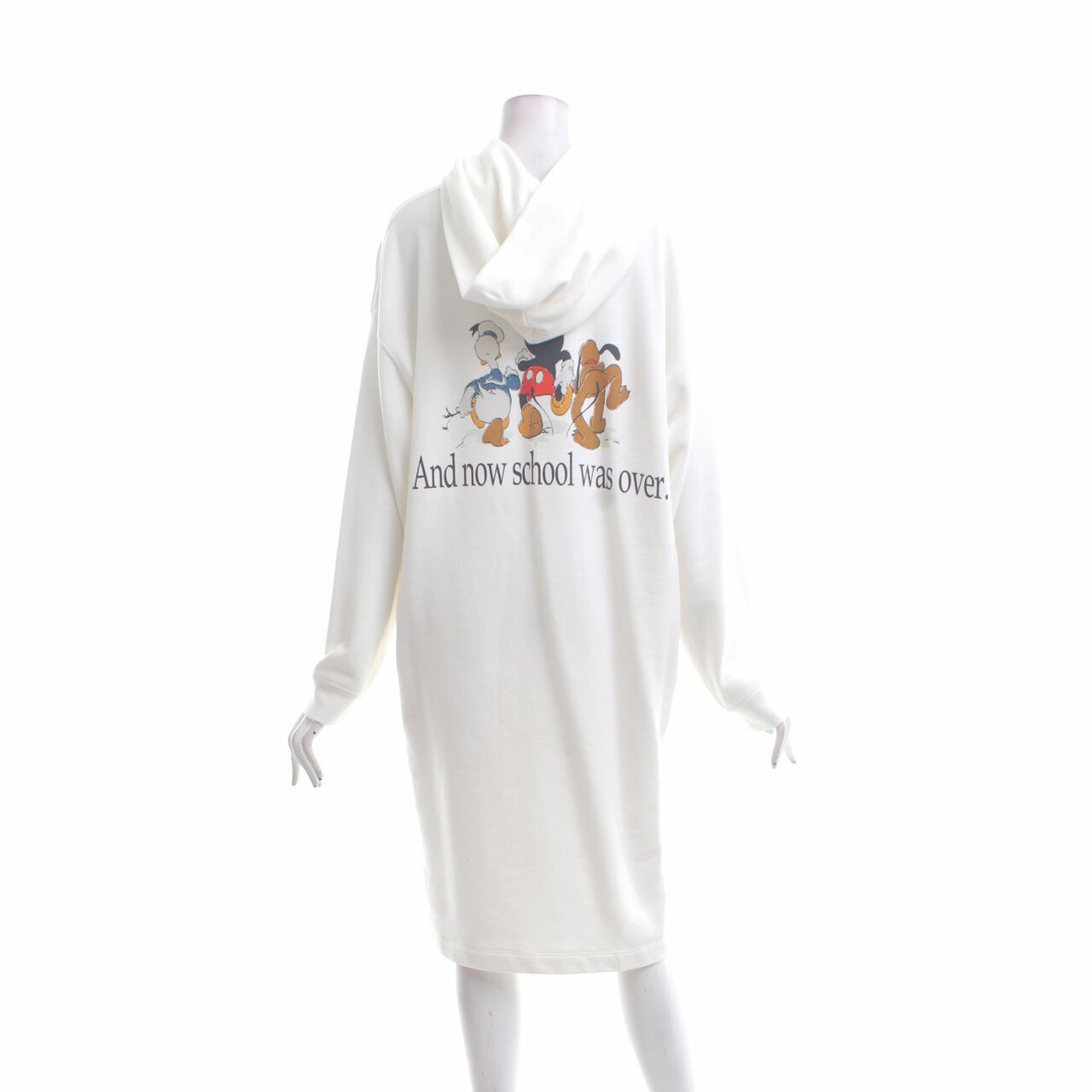 UNIQLO x Disney Off White Hoodie Midi Dress