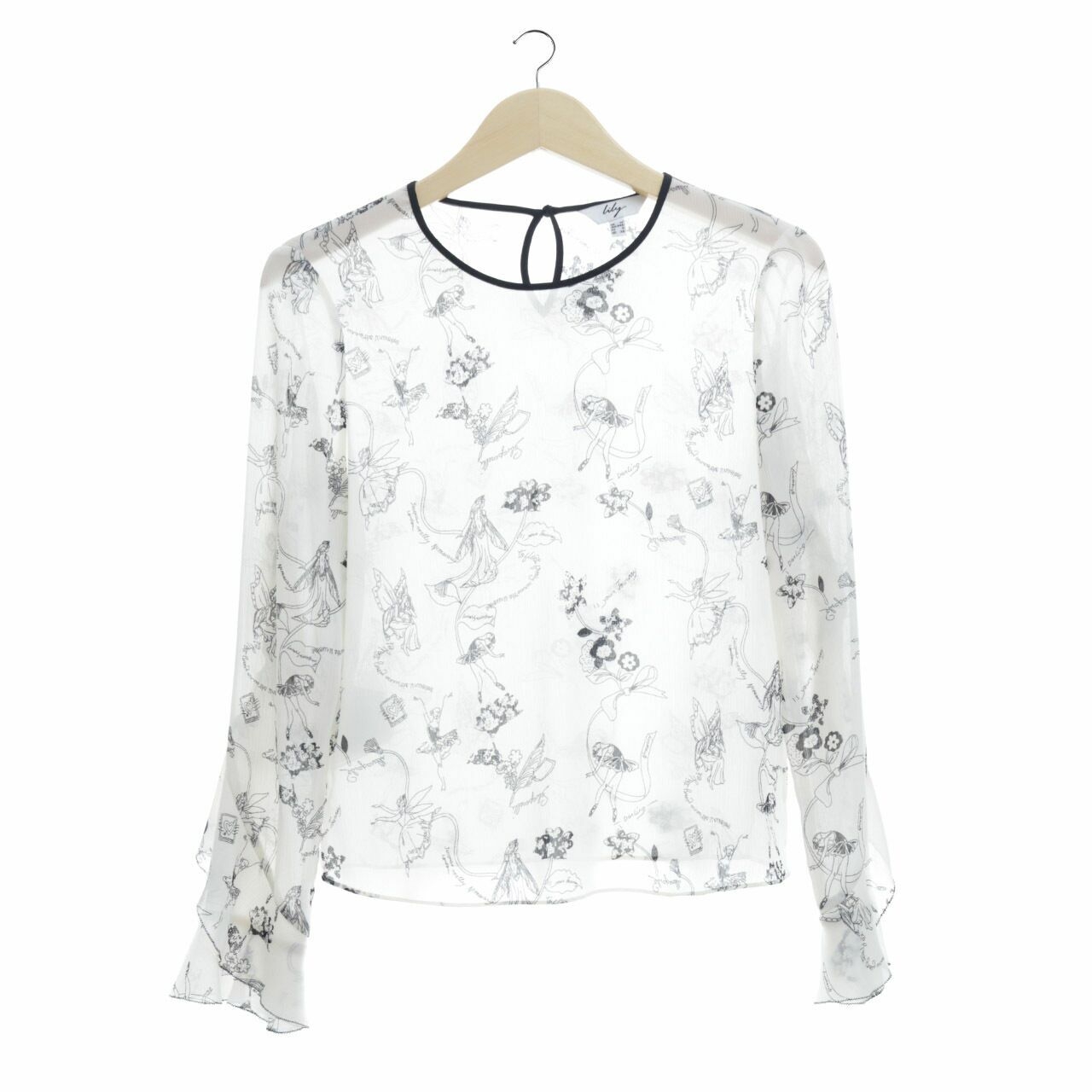 Lily Off White Patterned Blouse