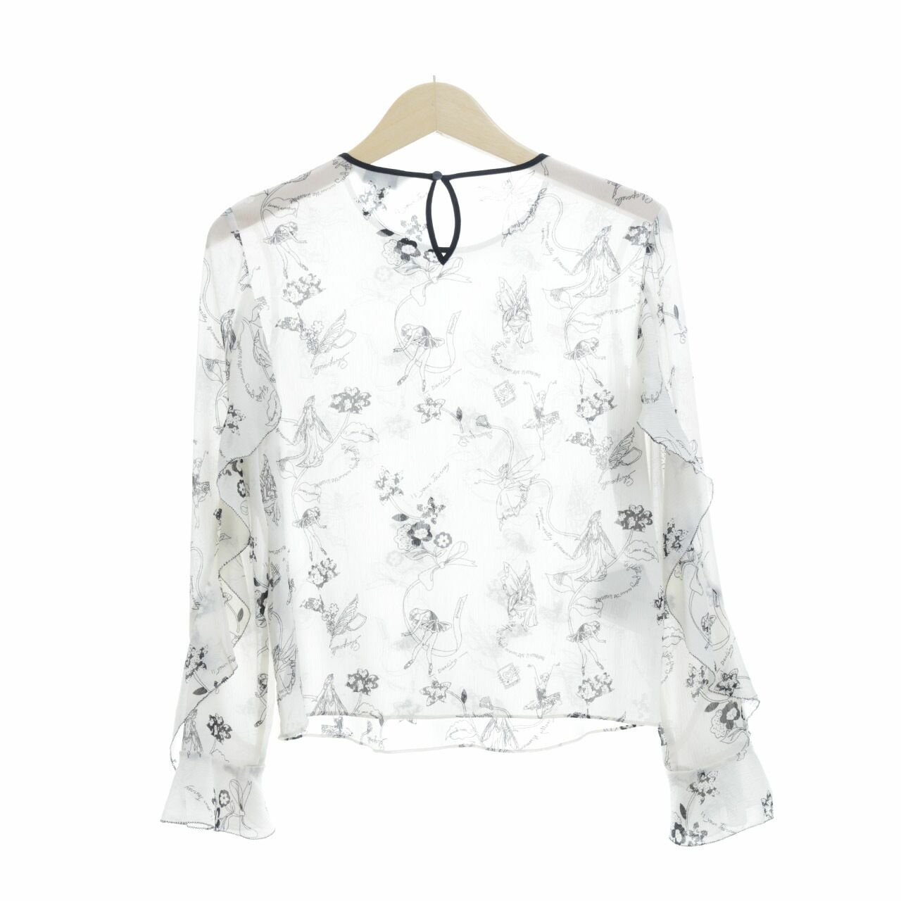 Lily Off White Patterned Blouse