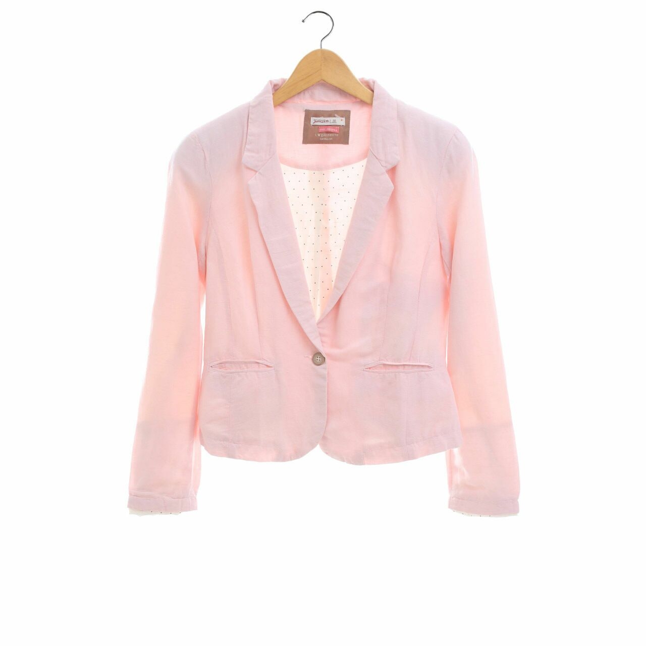 Bershka Pink One Button Blazer