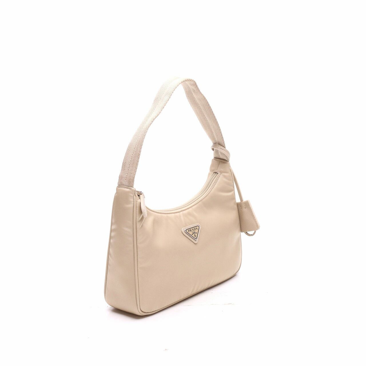 Prada Re-Edition 2000 Nylon Beige Mini Hand Bag