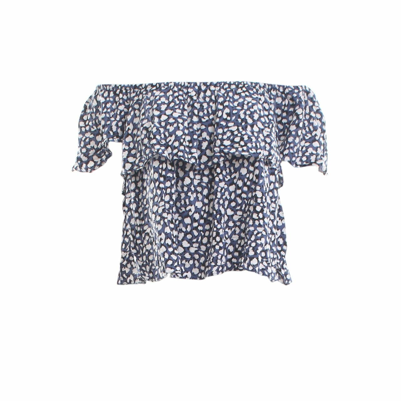 Forever 21 Blue Pattern Blouse