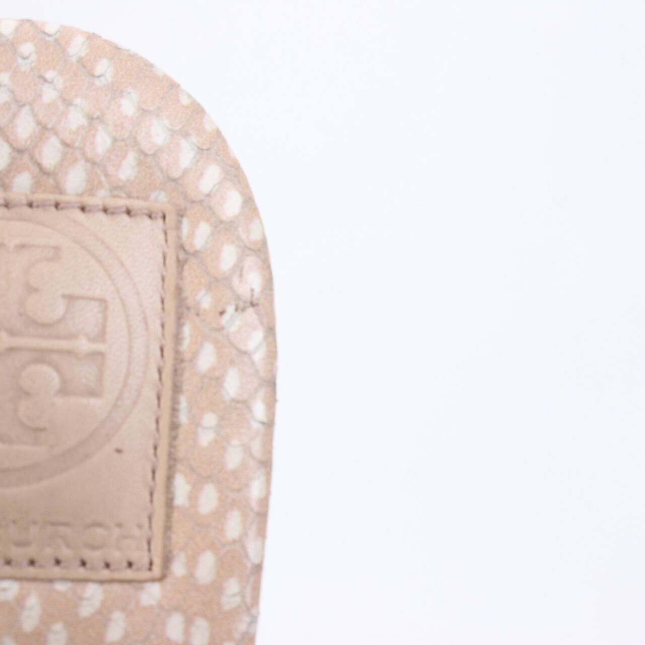 Tory Burch Miller Polka Dot Snake Print Gold Sandals