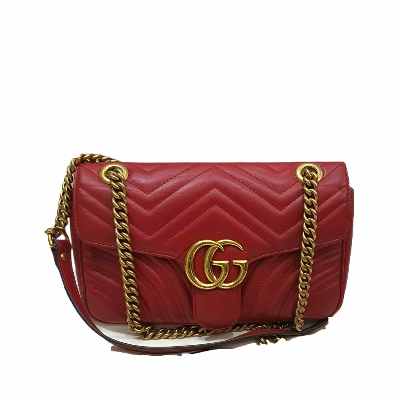 Gucci Small Marmont Red Shoulder Bag