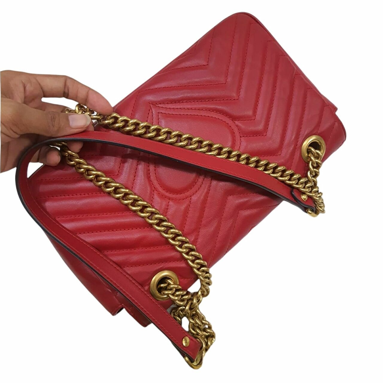 Gucci Small Marmont Red Shoulder Bag