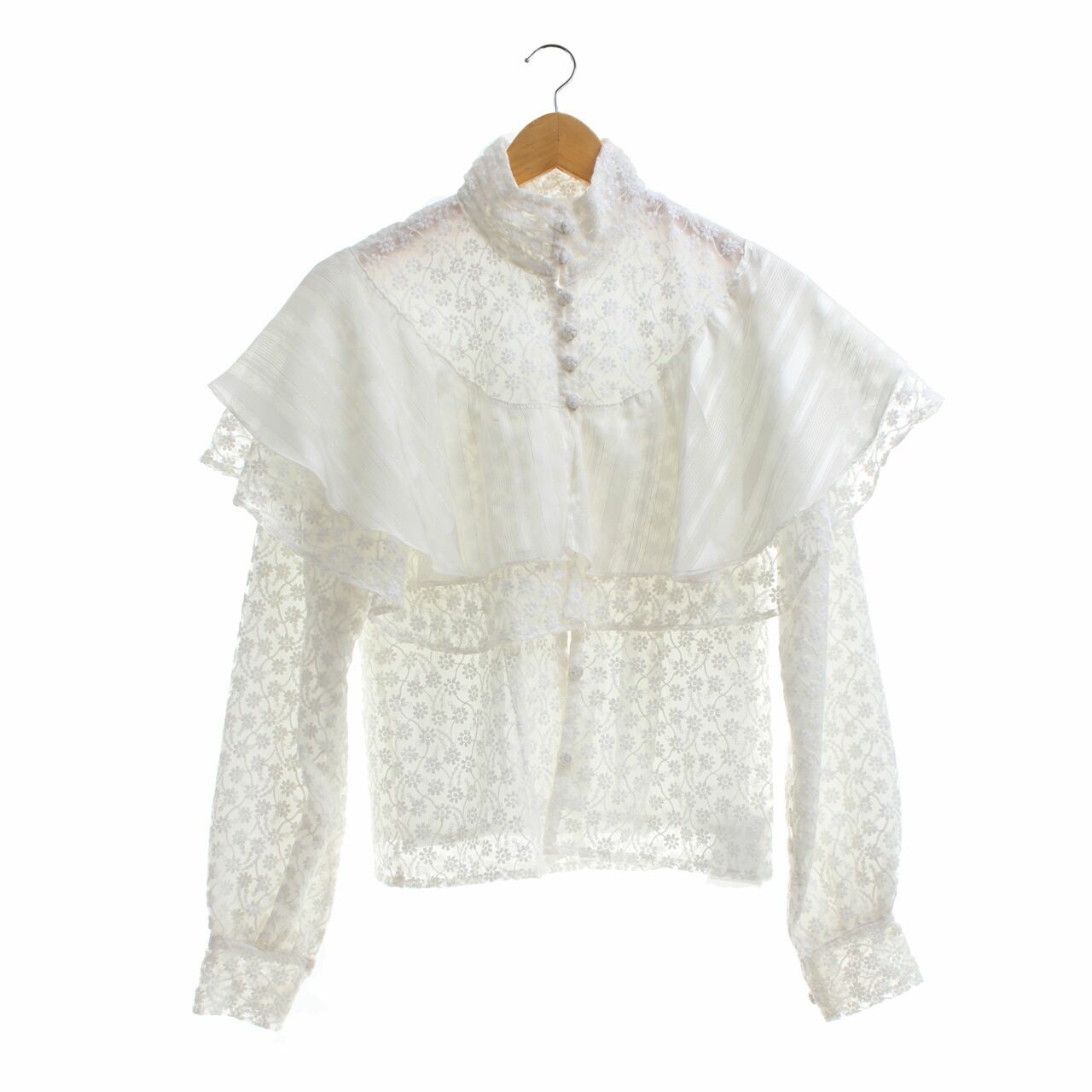 Tities Sapoetra Off White Lace Blouse