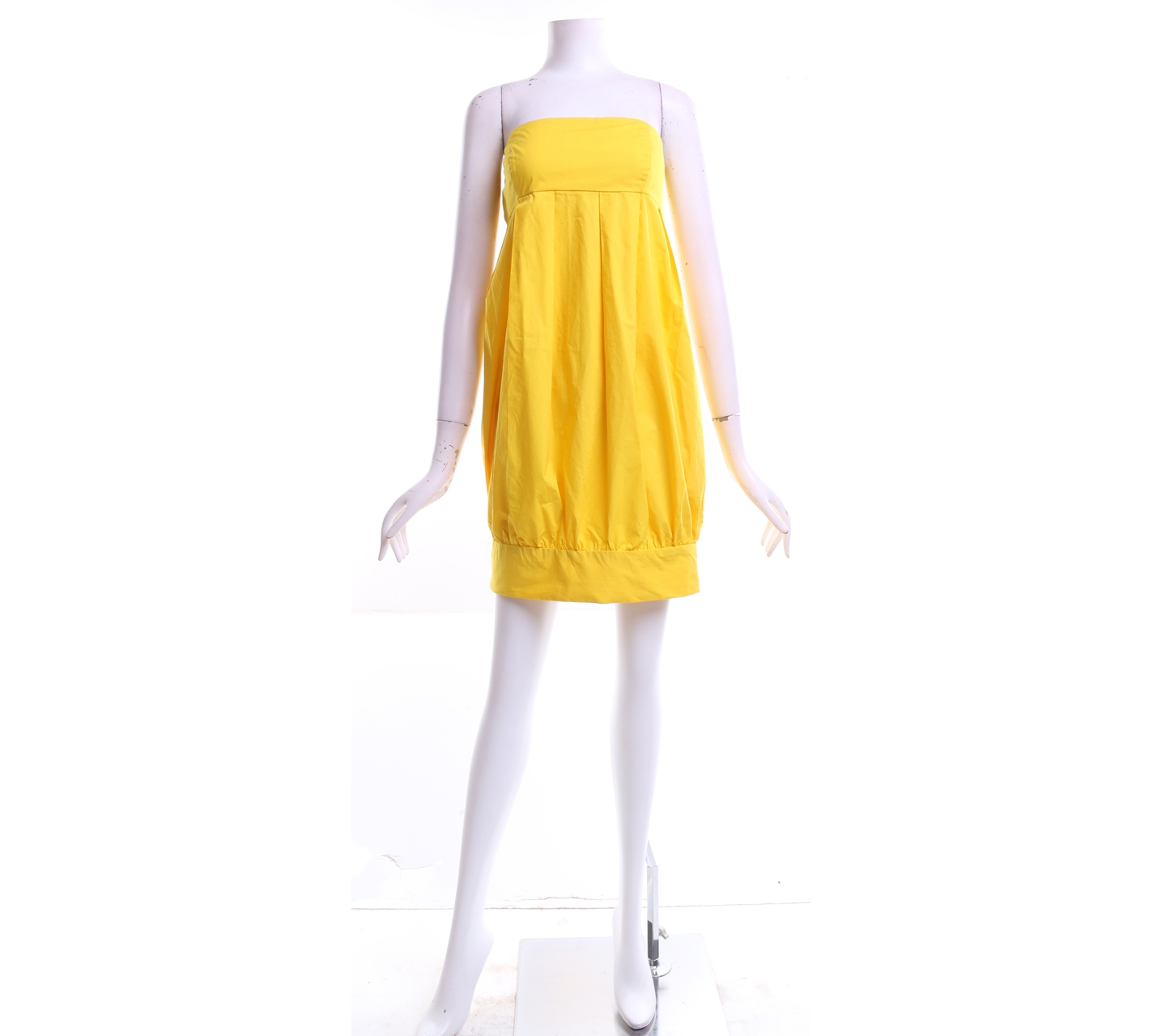 Zara Yellow Tube Mini Dress