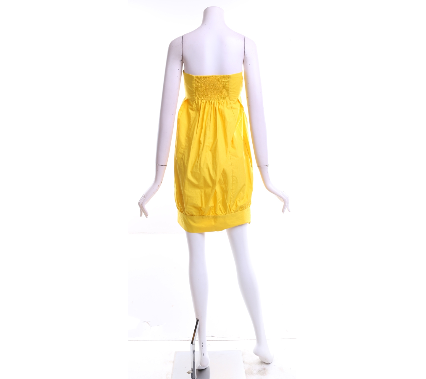 Zara Yellow Tube Mini Dress