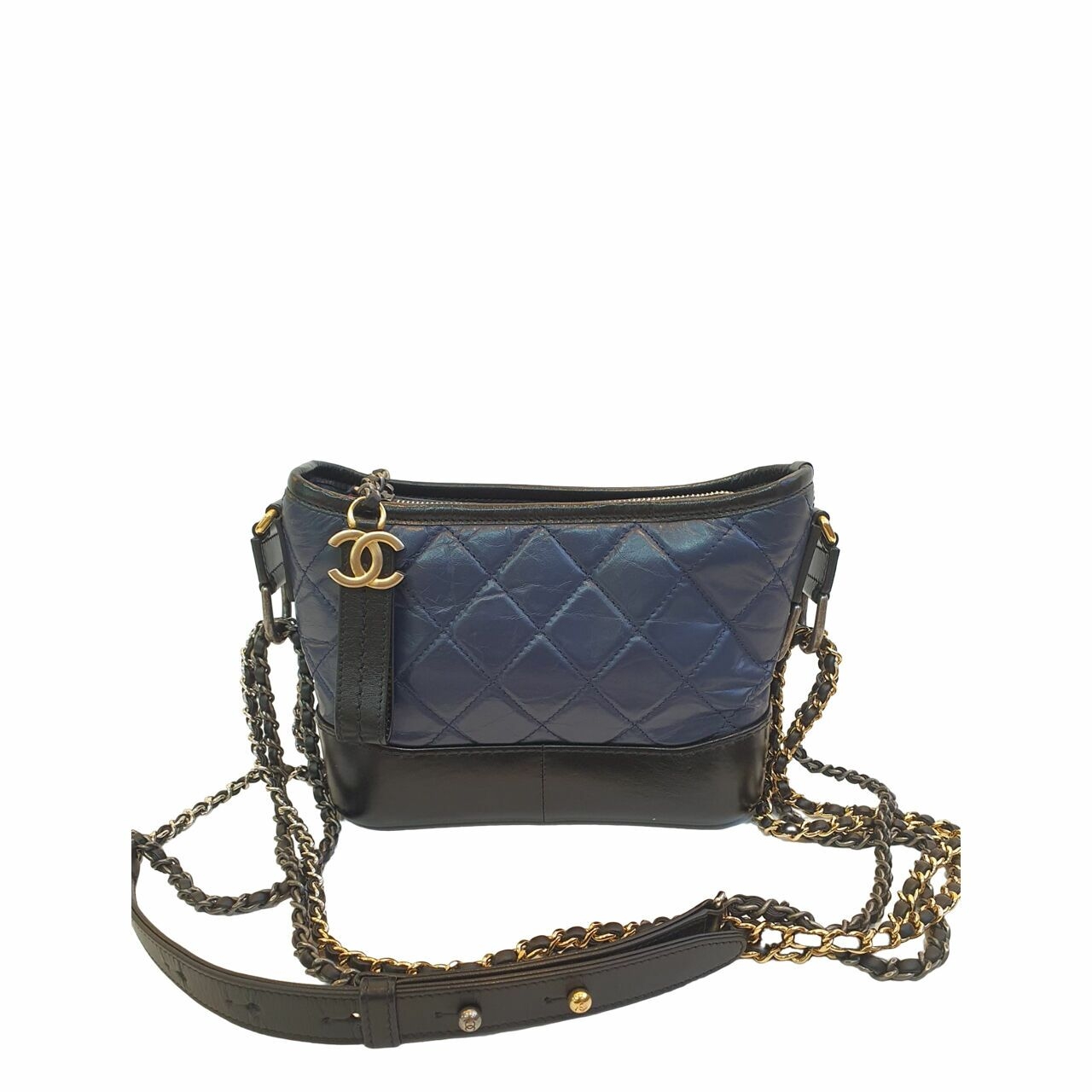 Chanel Gabrielle Small Navy & Black #23 Sling Bag