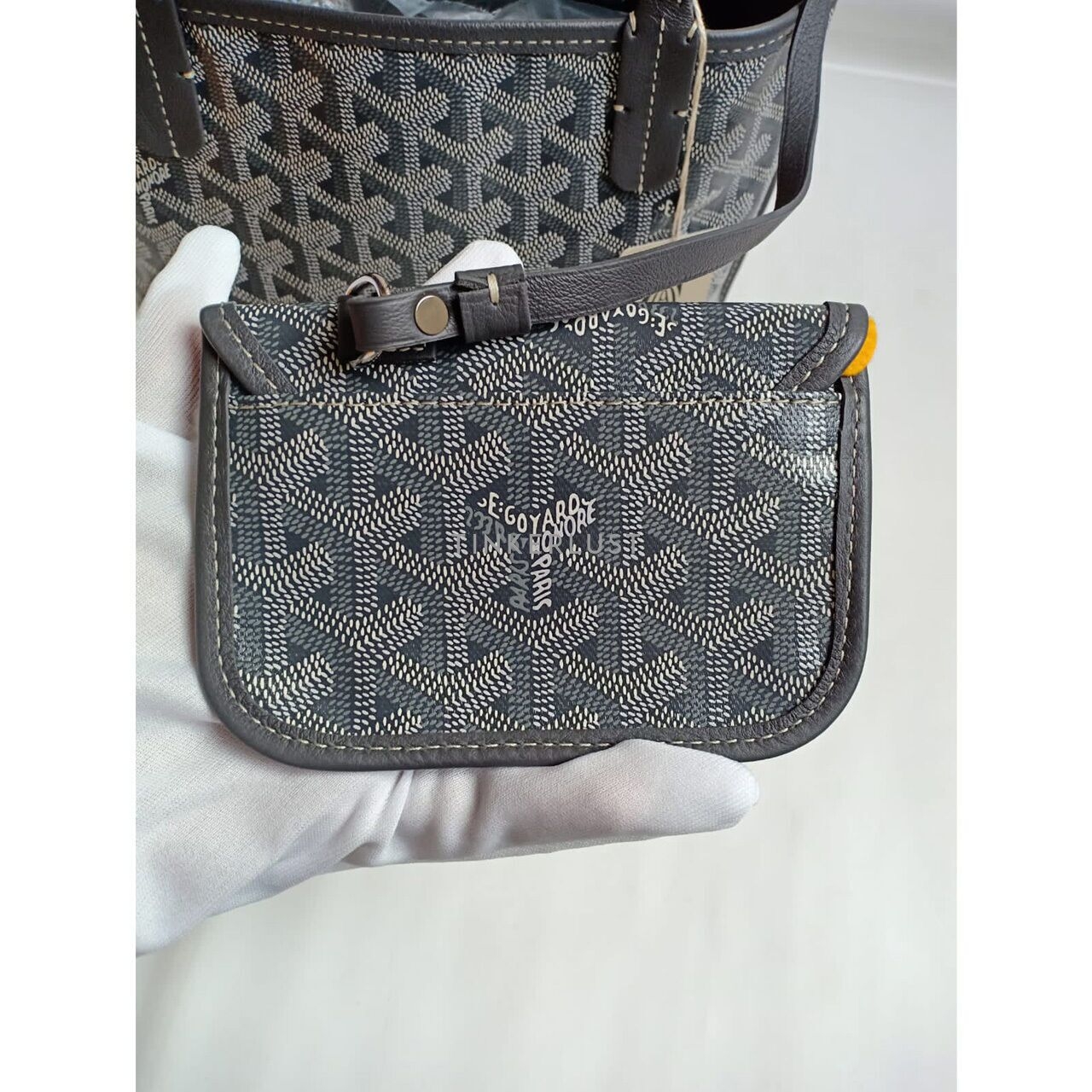 Goyard Mini Anjou Grey Tote Bag