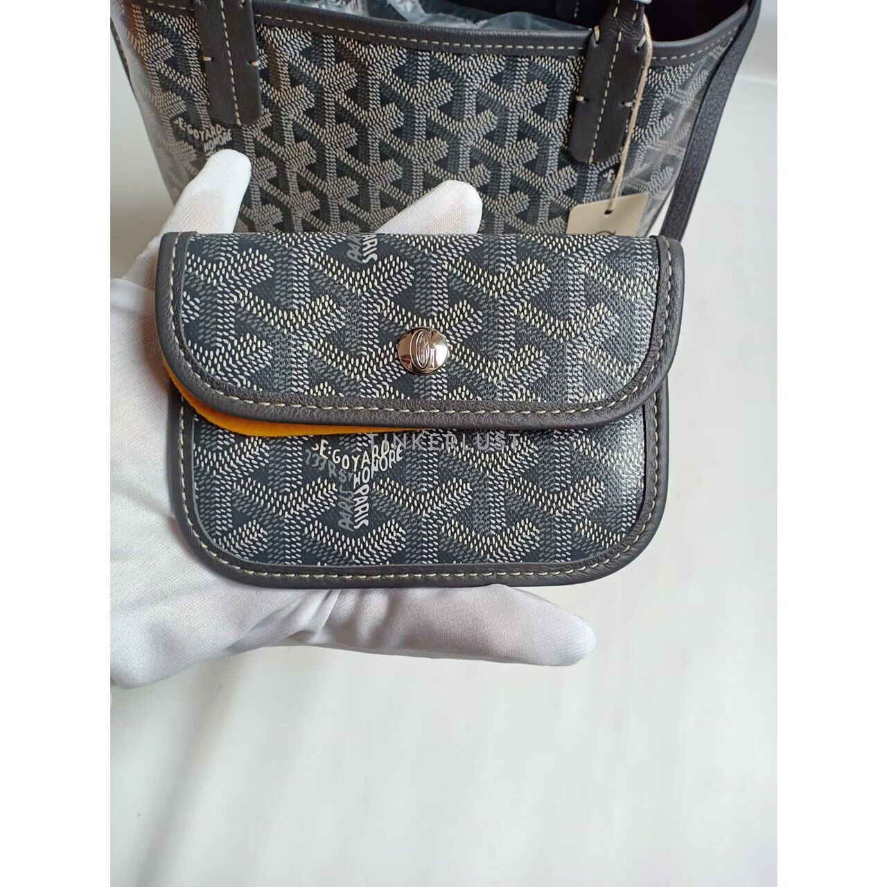 Goyard Mini Anjou Grey Tote Bag