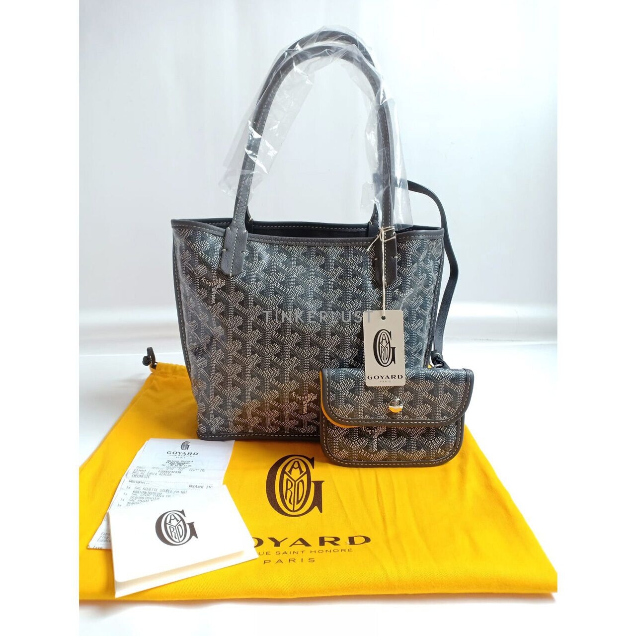 Goyard Mini Anjou Grey Tote Bag