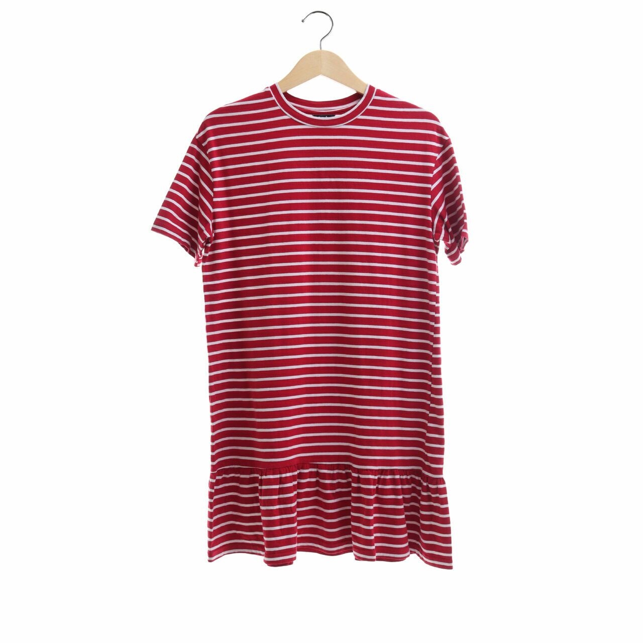 Pomelo. Red & White Stripes Mini Dress