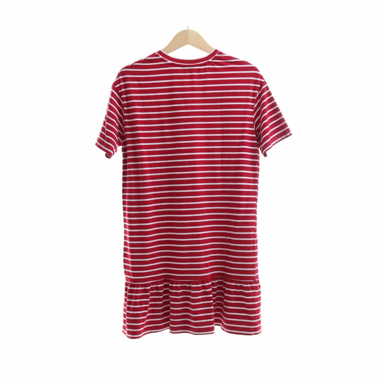 Pomelo. Red & White Stripes Mini Dress