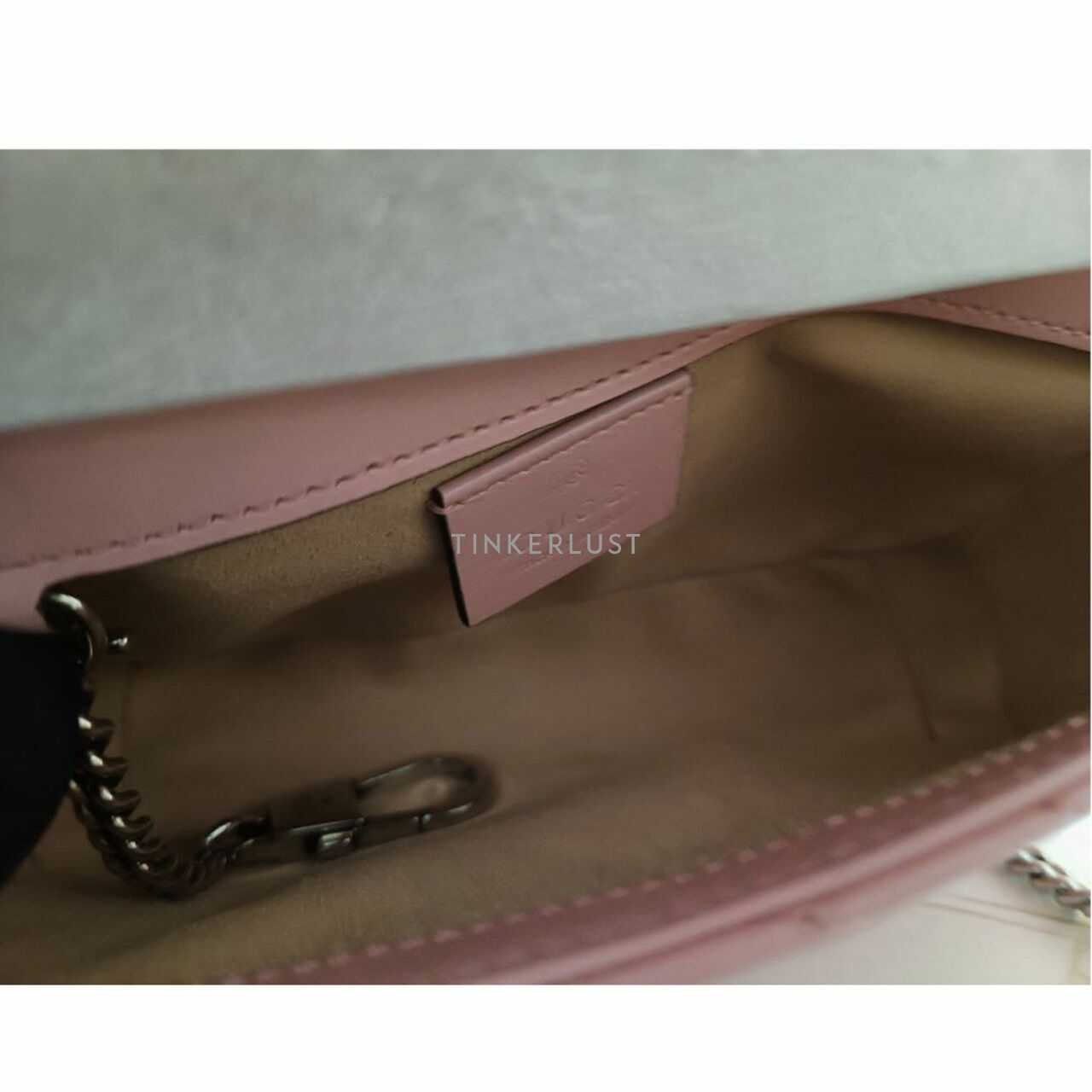 Gucci Super Mini Marmont in Pink RHW Shoulder Bag