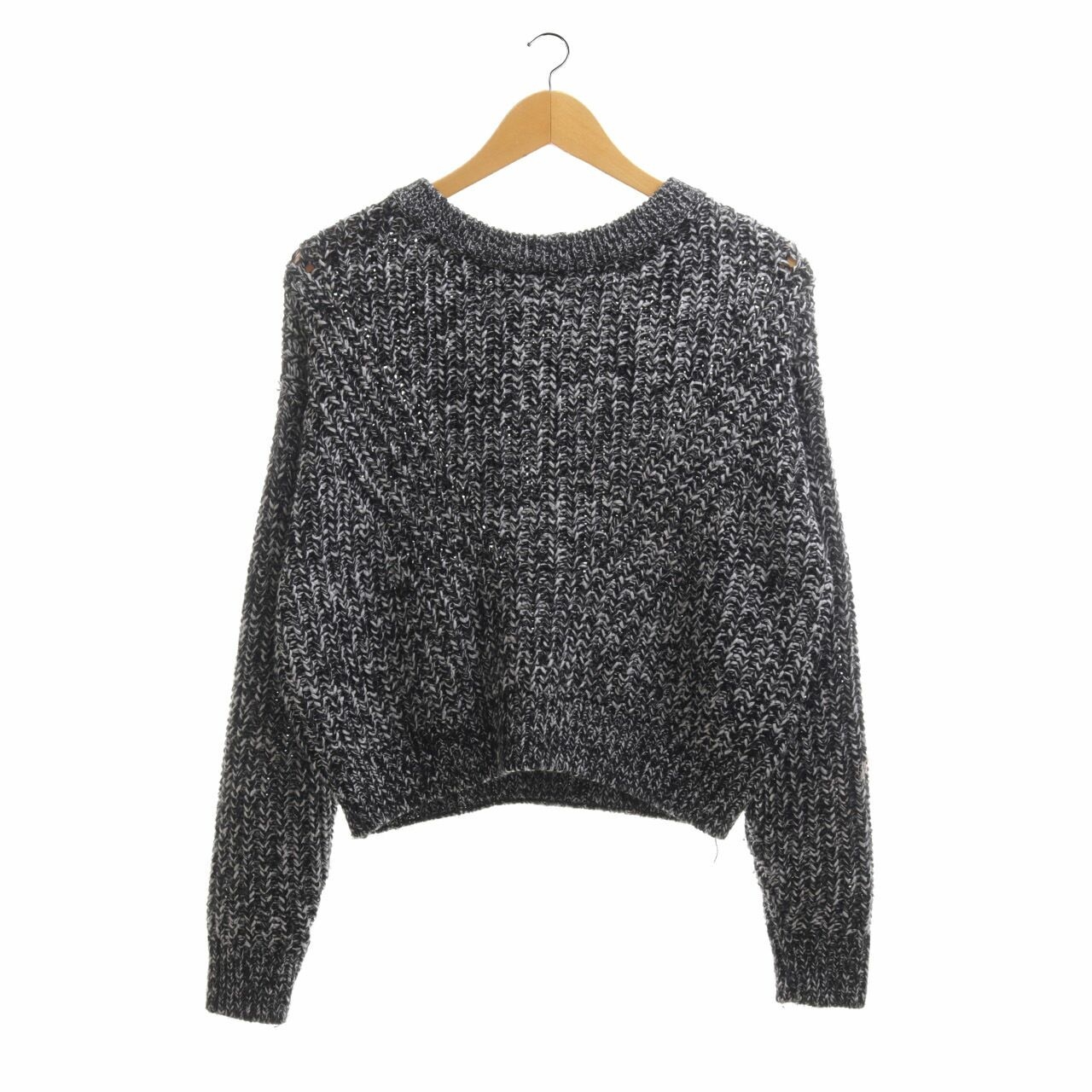 H&M Black & White Tweed Sweater