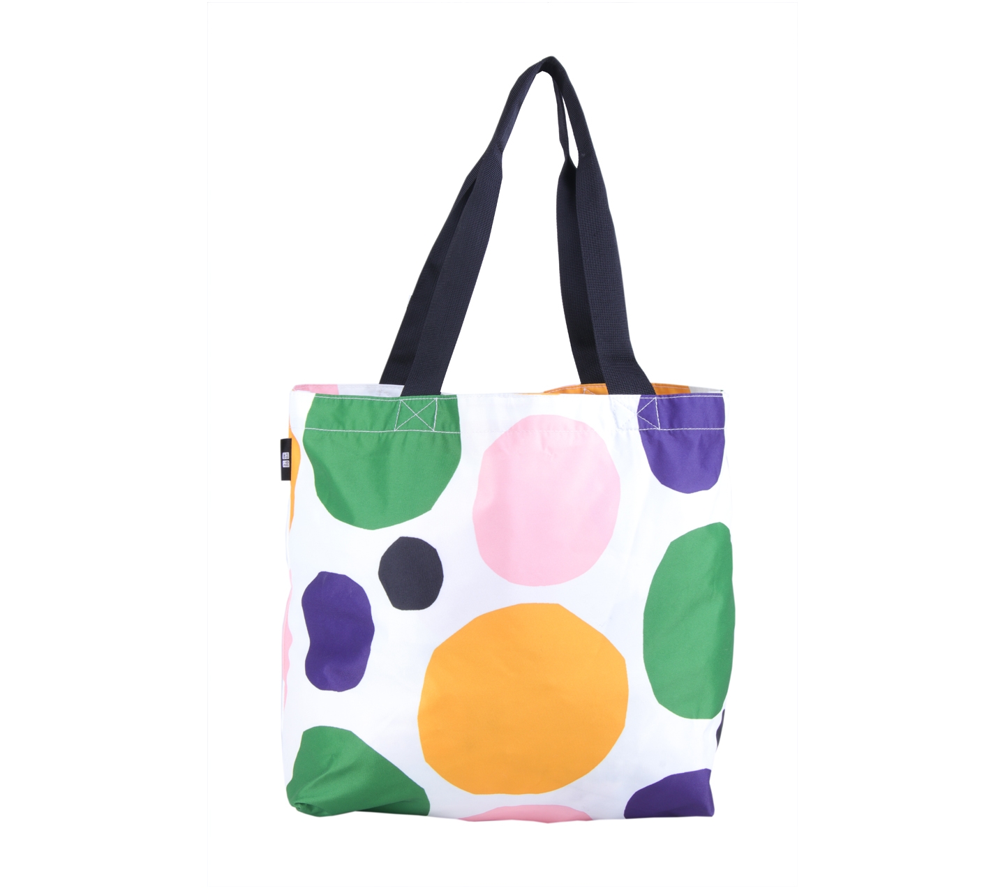 UNIQLO White Polka Dot Tote Bag