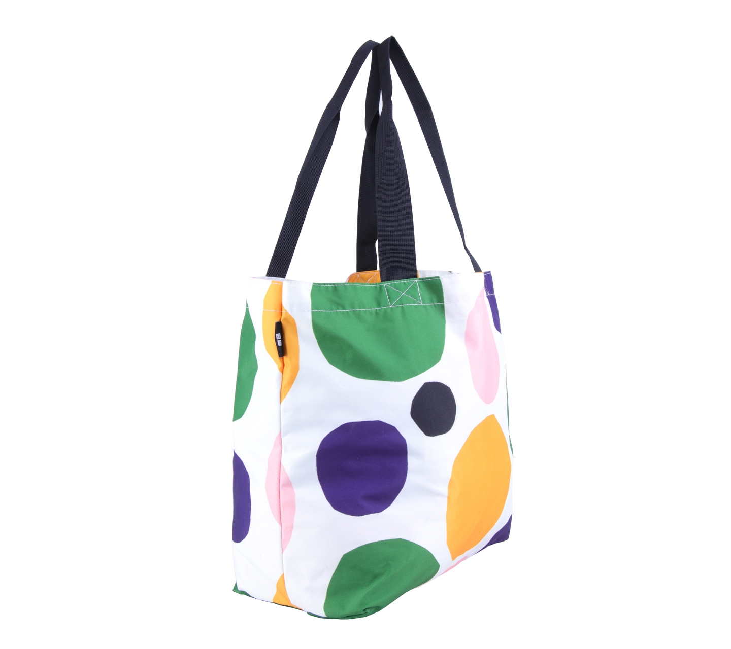 UNIQLO White Polka Dot Tote Bag