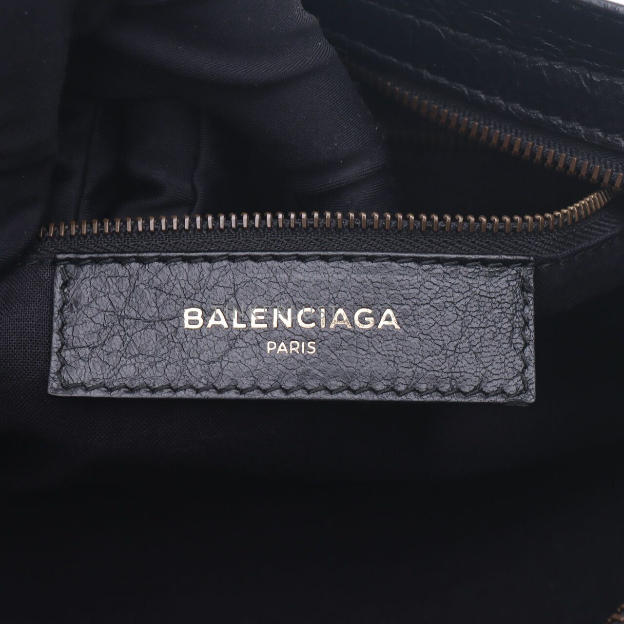 Balenciaga Agneau Black Small Classic Hardware Graffiti City Bag