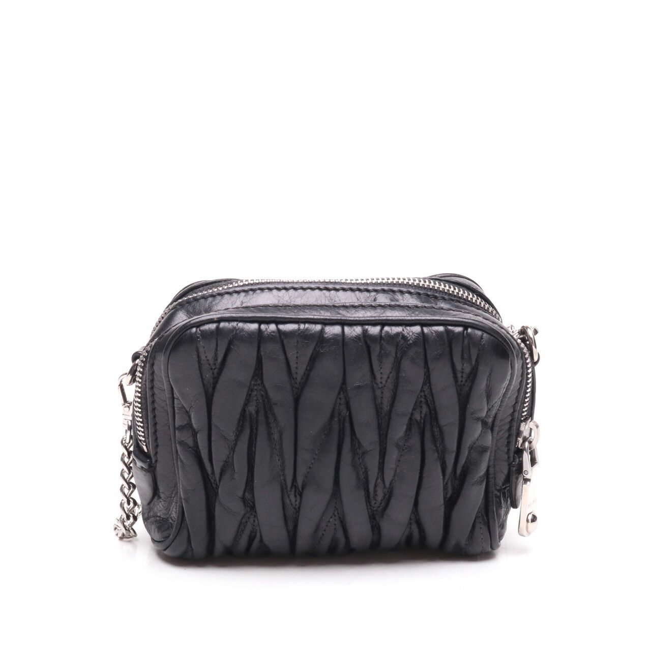 Miu Miu Matelasse Black Sling Bag