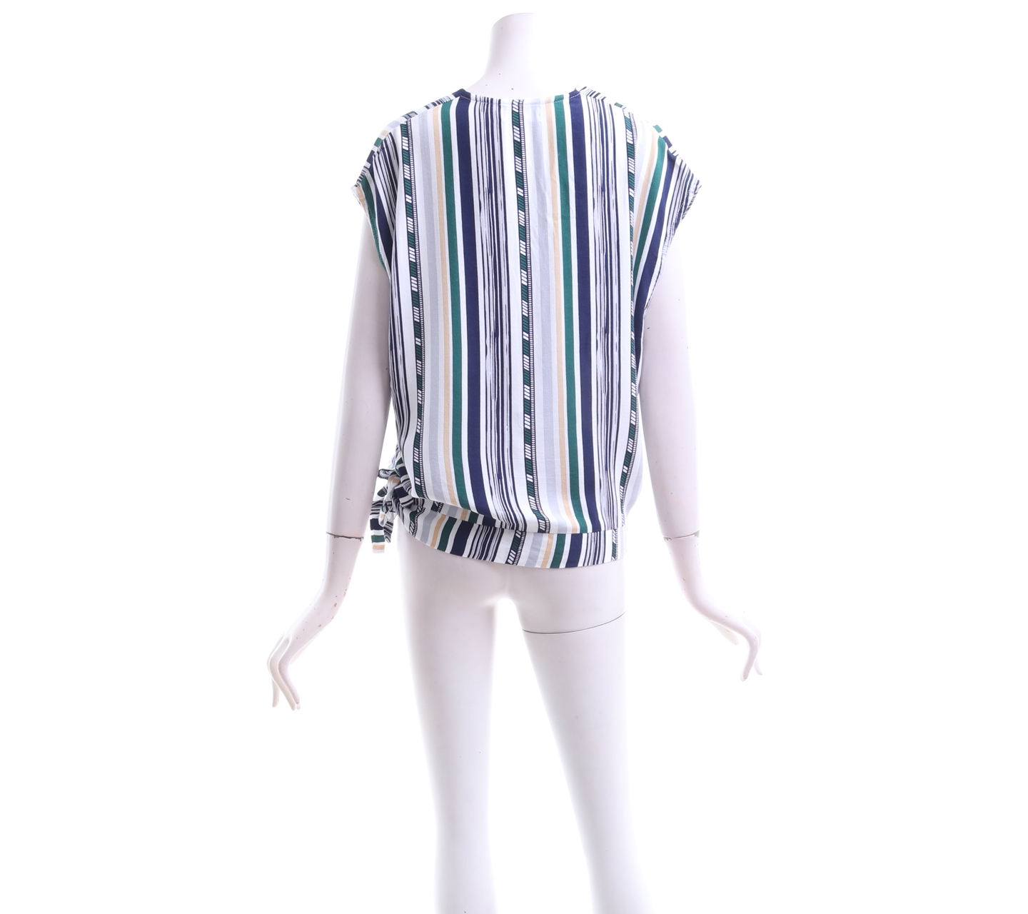 Bamboo Blonde Multi Colour Striped Wrap Sleeveless