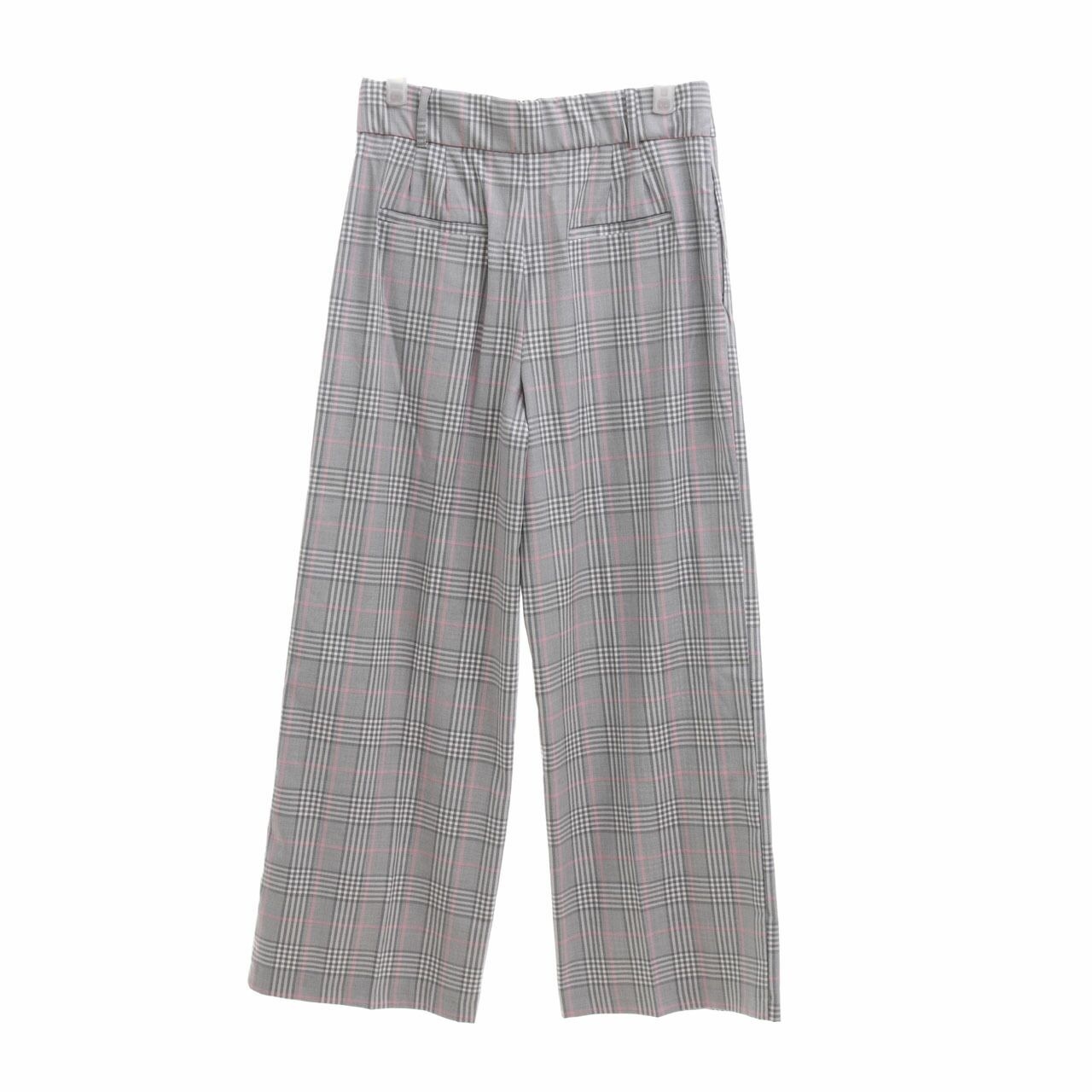 Zara Grey Plaid Long Pants