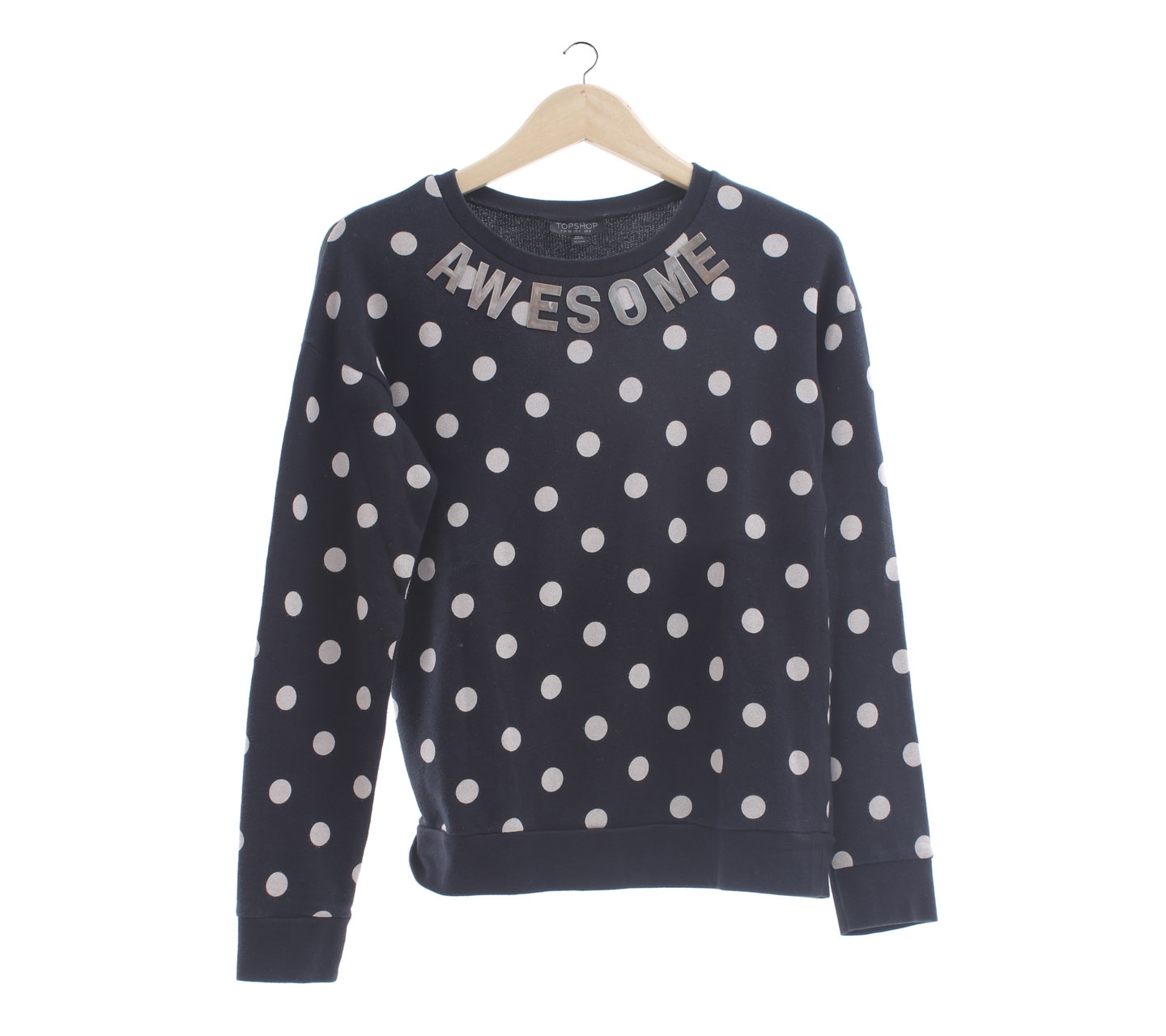 Topshop Black Polka Dot Sweater