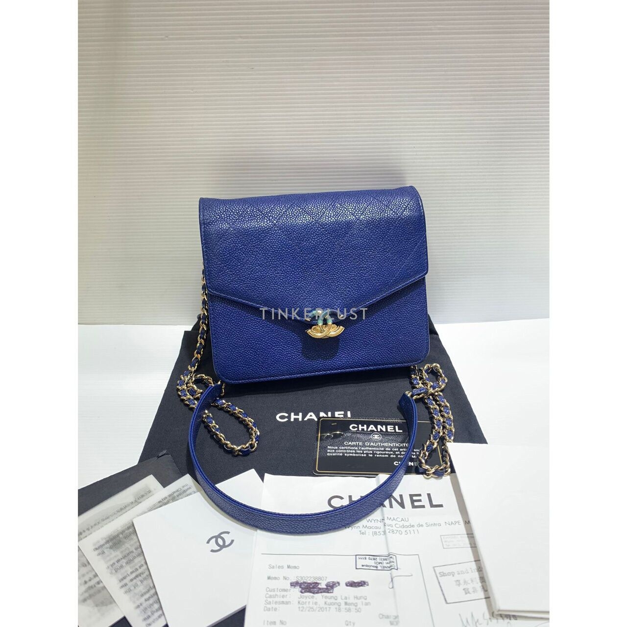 Chanel Cuba WOC Small Blue Caviar GHW #25 2017 Sling Bag