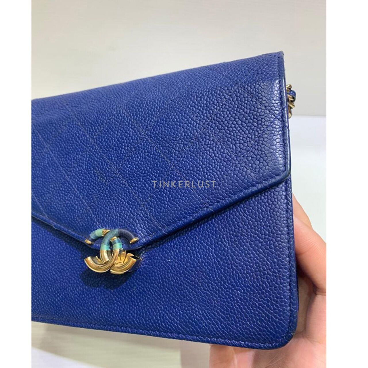 Chanel Cuba WOC Small Blue Caviar GHW #25 2017 Sling Bag