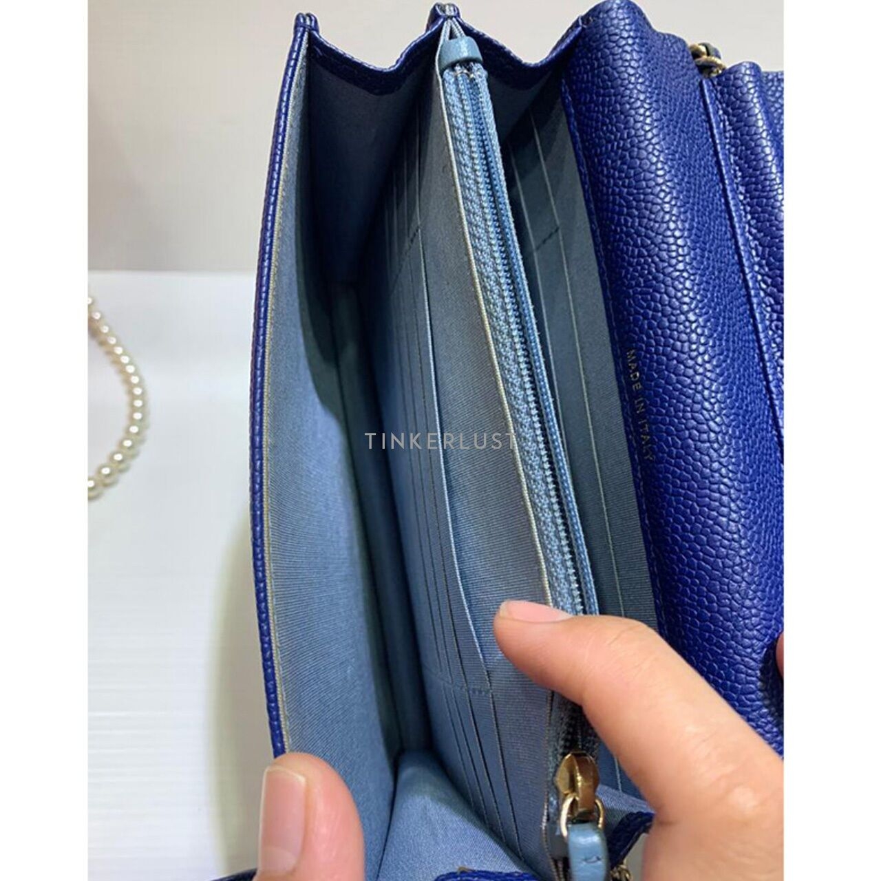 Chanel Cuba WOC Small Blue Caviar GHW #25 2017 Sling Bag