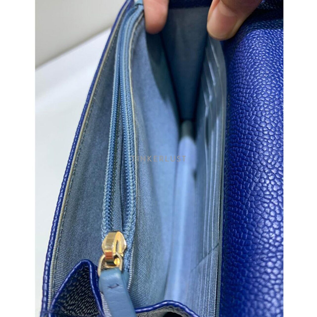 Chanel Cuba WOC Small Blue Caviar GHW #25 2017 Sling Bag