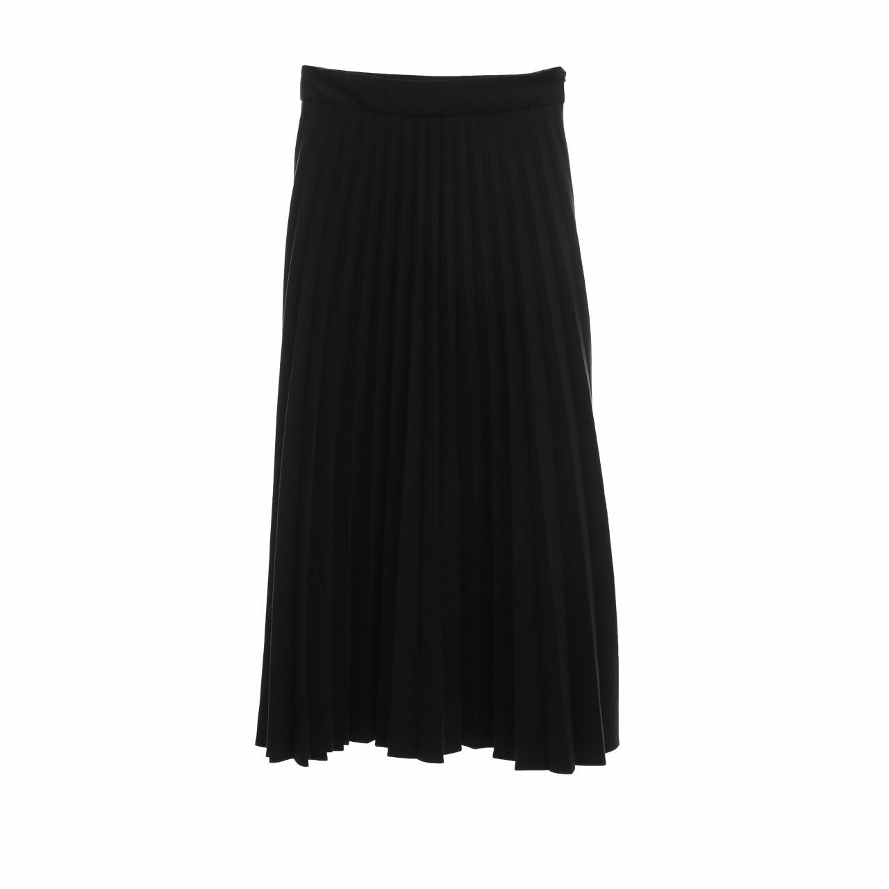 Stradivarius Black Midi Skirt