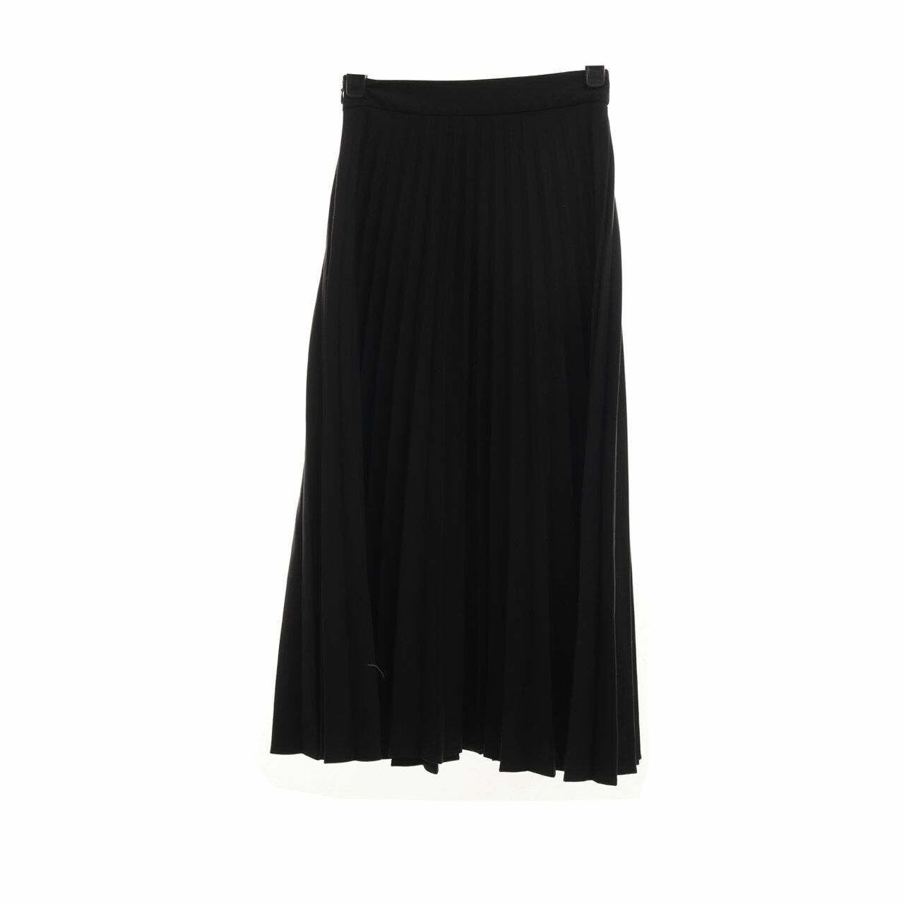 Stradivarius Black Midi Skirt