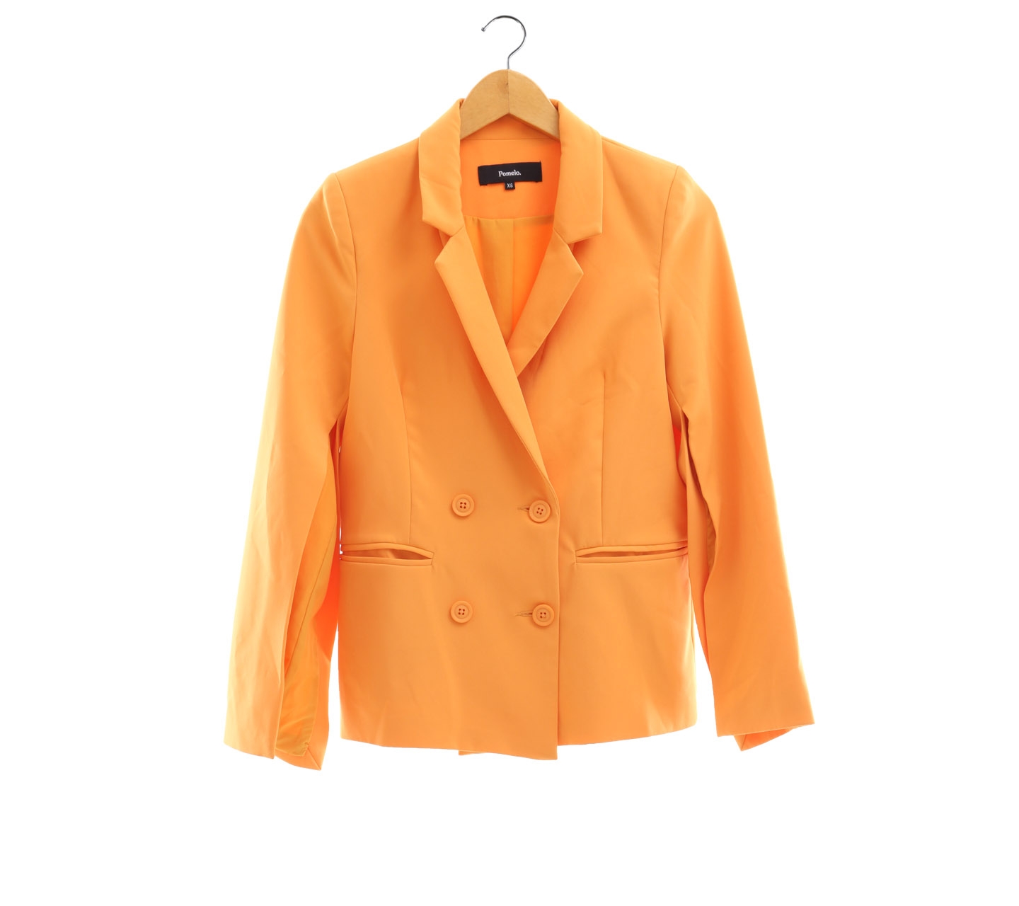 Pomelo. Orange Classic Double Breasted Blazer