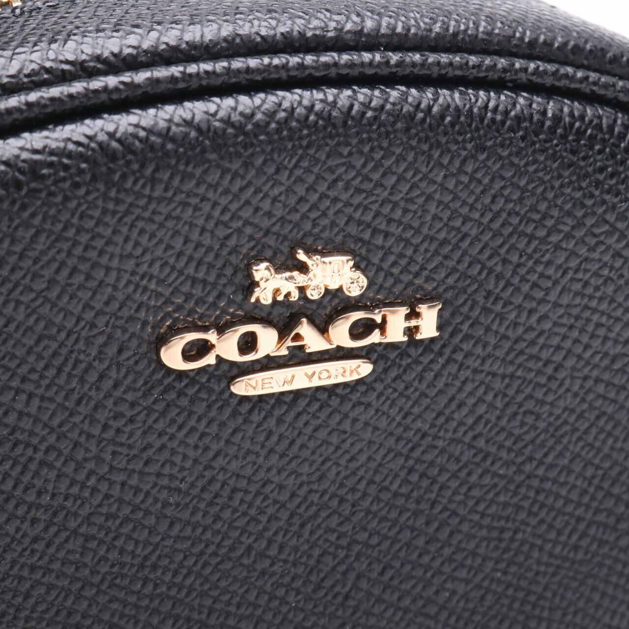 Coach C9984 Crossgrain Dome Black Cosmetic Case Pouch