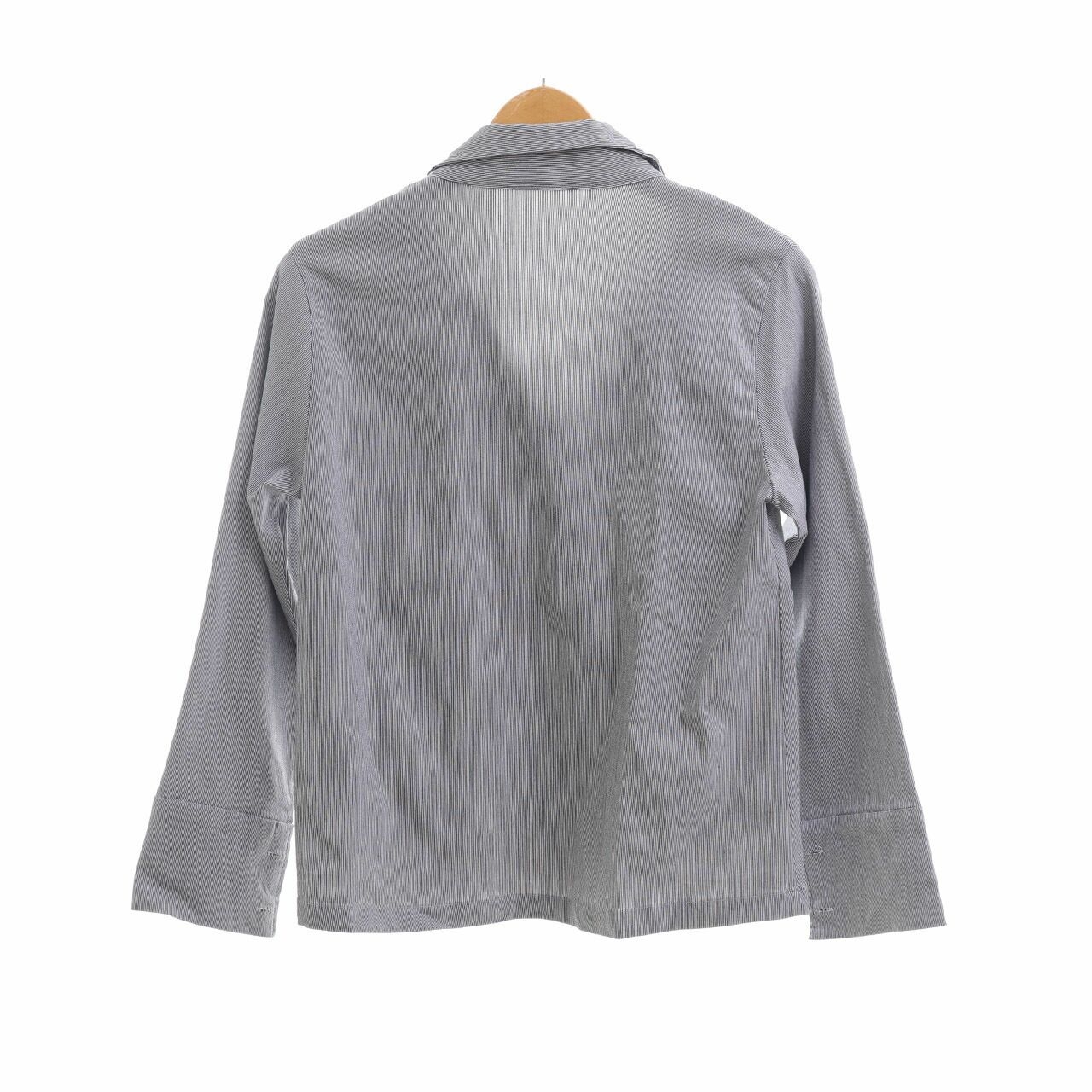 Popoluca The Label Grey Stripes Blazer