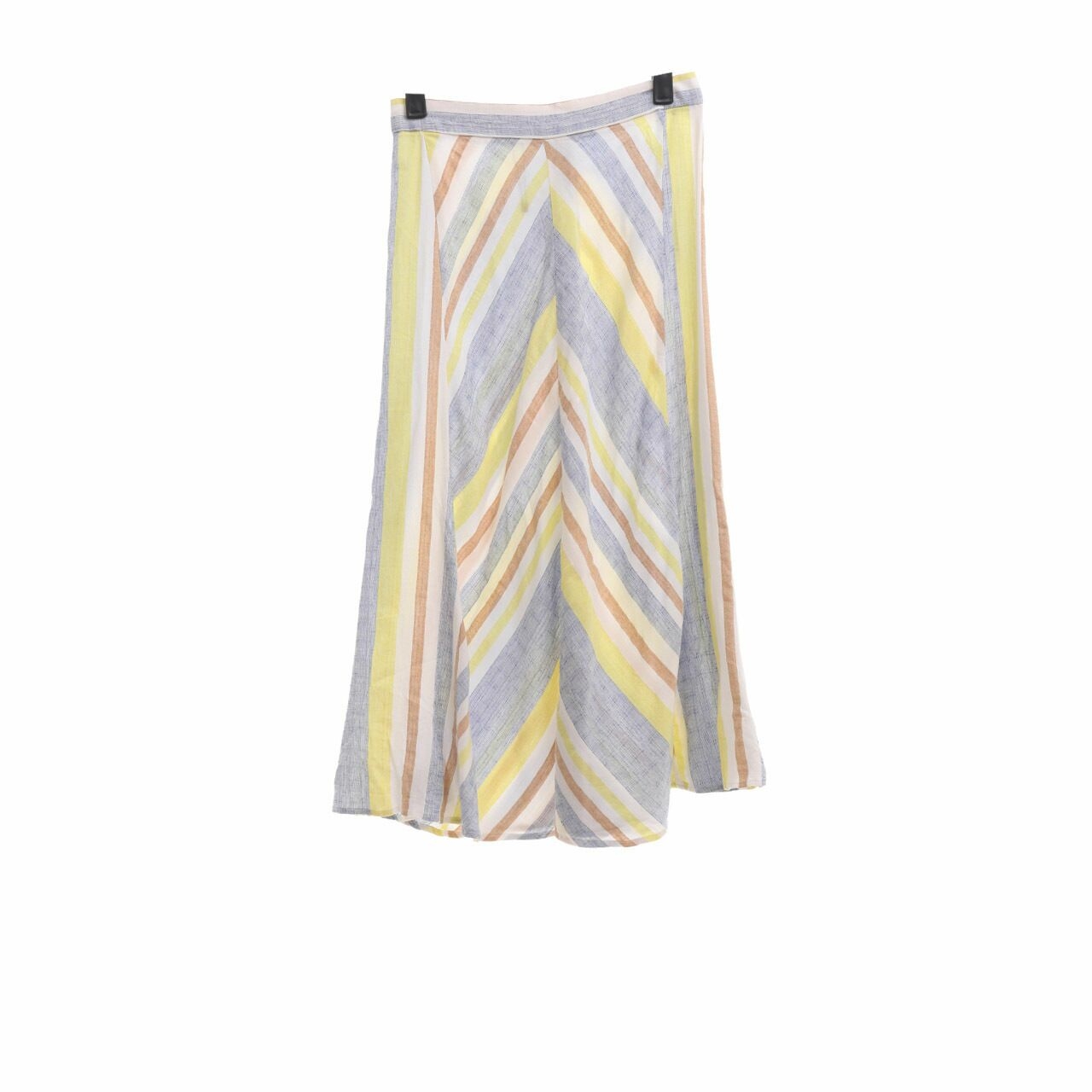 Mango Multicolor Striped Midi Skirt